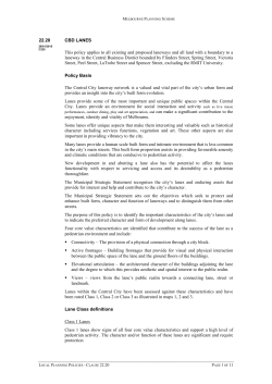 CBD Lanes - Planning Schemes Online