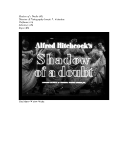 Shadow of a Doubt (43) Director of Photography