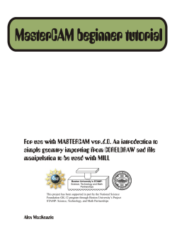MasterCAM beginner tutorial