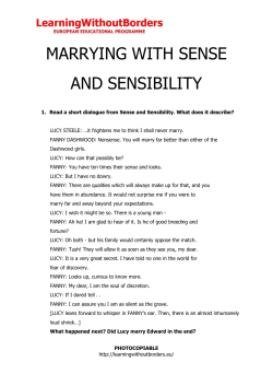 MARRYING WITH SENSE AND SENSIBILITY