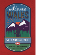 the 2016 Wilderness Walks Book
