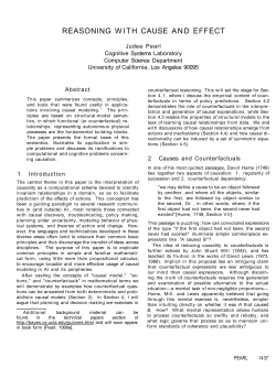 reasoning with cause and effect