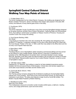 Springfield Central Cultural District Walking Tour Map Points of Interest