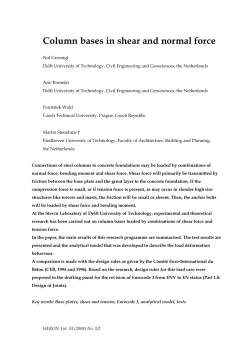 Column bases in shear and normal force