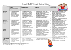 Health Triangle Rubric SLP