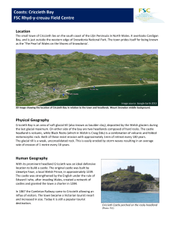 Background information on Criccieth Coastline