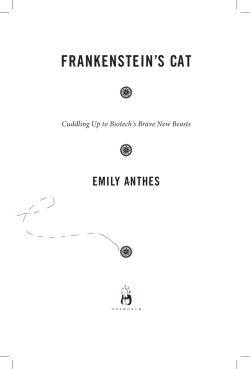 frankenstein`s cat - Oneworld Publications
