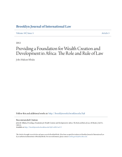 Providing a Foundation for Wealth Creation and