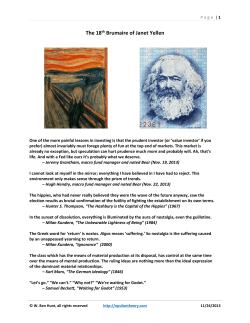 The 18th Brumaire of Janet Yellen