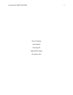 Norm Violations Sara Schmidt Sociology B1 Bakersfield College 05