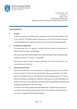 Page 1 of 7 Procedure No: 26* Revision: 2 Sheet: 1 of 7 Date