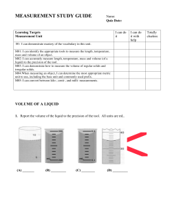 TOC9 Measurement Study Guide