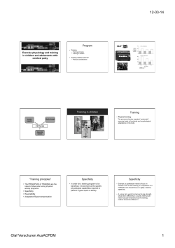 4. Training fitness in CP