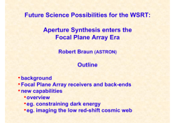 Plans and science for a WSRT FPA