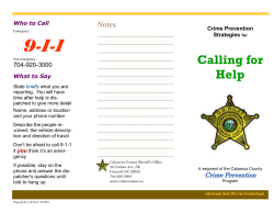 Calling for Help - Cabarrus County