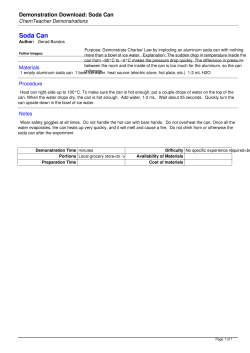 Soda Can - ChemTeacher