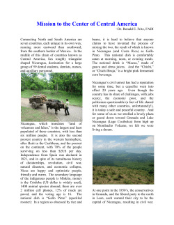 Mission to the Center of Central America, Nicaragua