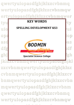 key words - Bodmin College