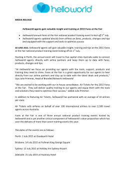 MEDIA RELEASE helloworld agents gain valuable insight and