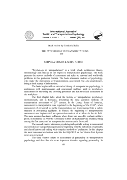 International Journal of Traffic and Transportation Psychology www
