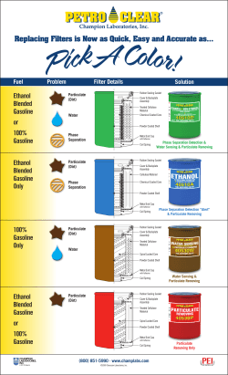 Ethanol Blended Gasoline or 100% Gasoline