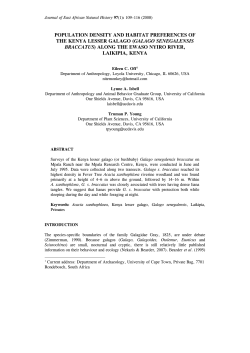population density and habitat preferences