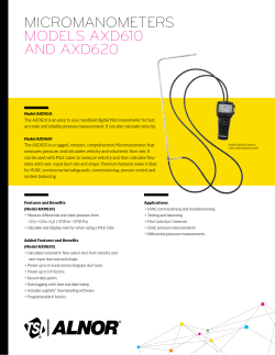 Alnor Micromanometers AXD610/AXD620