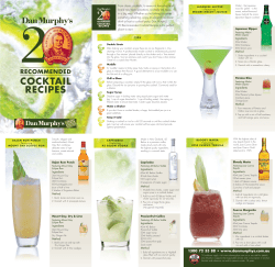 COCKTAIL RECIPES