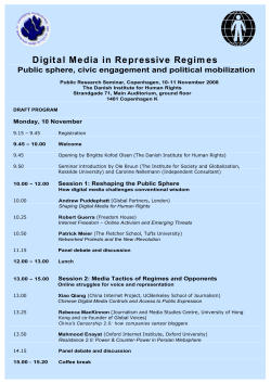 Digital Media in Repressive Regimes