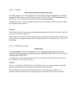 Item #11 &ndash; The Bible Thirty Pieces of Silver/Betrayed with a Kiss In