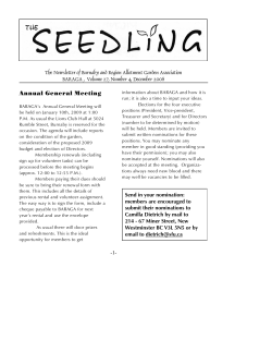 December - BARAGA: Burnaby and Region Allotment Gardens