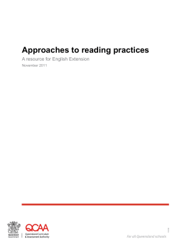 Approaches to reading practices