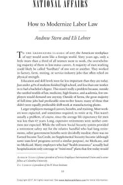 How to Modernize Labor Law