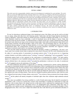 Globalization and the (Foreign Affairs) Constitution