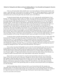 Making Bracelets - Central Ohio Woodturners