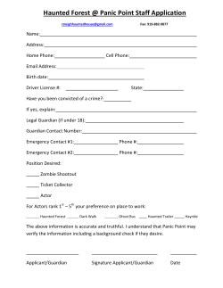 Haunted Forest @ Panic Point Staff Application