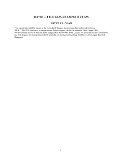 DAVIS LITTLE LEAGUE CONSTITUTION