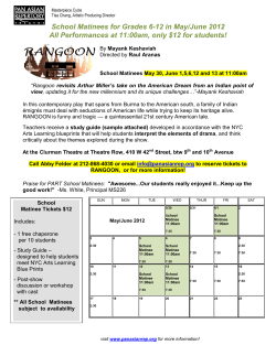 School Matinees - Pan Asian Repertory Theatre