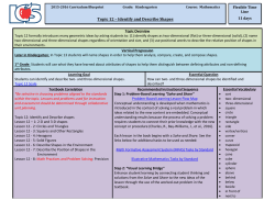 Topic 12 &ndash; Identify and Describe Shapes