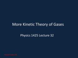 32. More Kinetic Theory