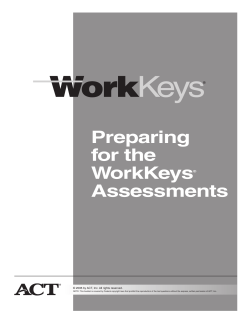 Preparing for the WorkKeys® Assessments