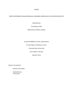 THESIS WHITE MOTHERS OF BLACK BIRACIAL CHILDREN