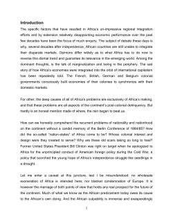 Introduction - United Nations Economic Commission for Africa