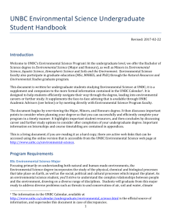 Environmental Science Student Handbook