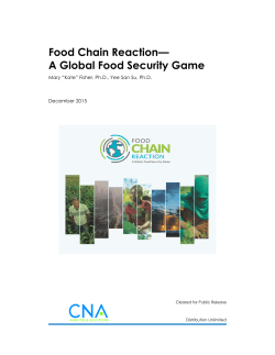 Food Chain Reaction&mdash;A Global Food Security Game