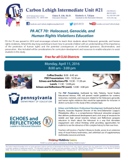 Holocaust, Genocide and Human Rights Violations Education