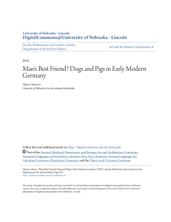 Dogs and Pigs in Early Modern Germany