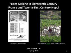21H.343J/CC.120J Making Books - Lecture Slides: Paper Making