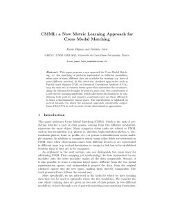 CMML: a New Metric Learning Approach for Cross Modal