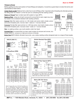 Thread Size Chart